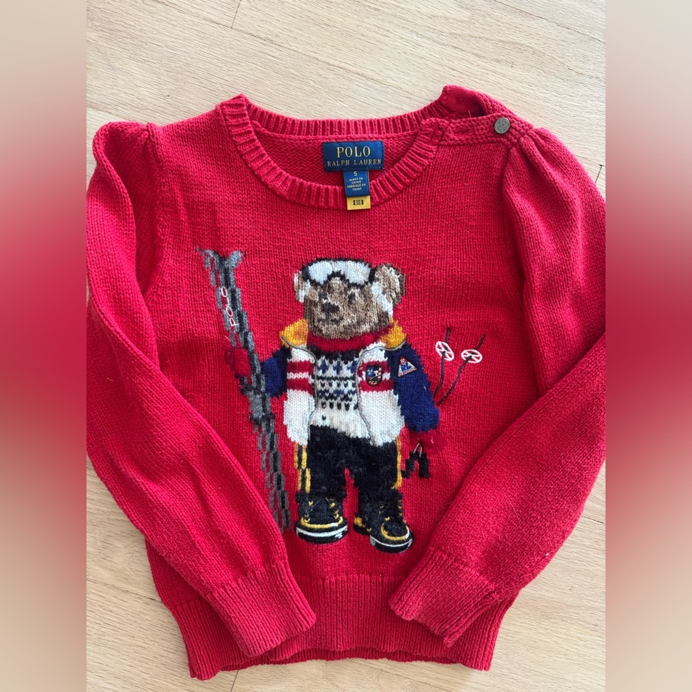 Polo Ralph Lauren red ski bear sweater
